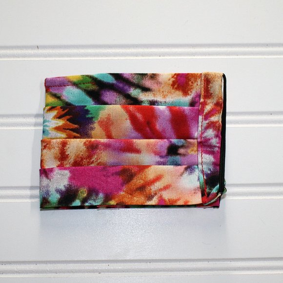 HANDMADE Cloth Tie Dyed Starburst Face Mask Pocket - Picture 2 of 8